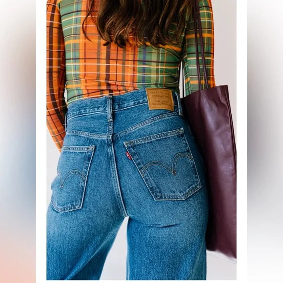 Levi's RIBCAGE WIDE LEG H223 I'M NEVER WRONG sz 25W*32L NWT - Picture 4 of 13